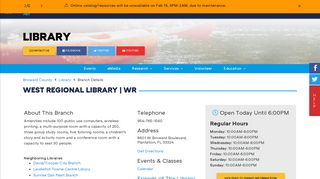 West Regional Library - Broward County!