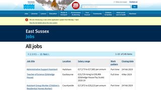 All jobs – East Sussex County Council