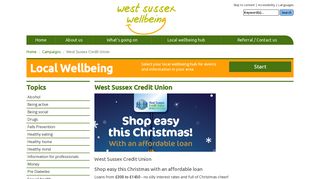 West Sussex Credit Union / West Sussex Wellbeing / Provided by ...