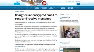 Using secure encrypted email to send and receive messages – East ...