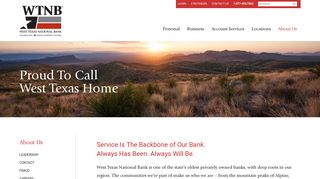 About Us - West Texas National Bank