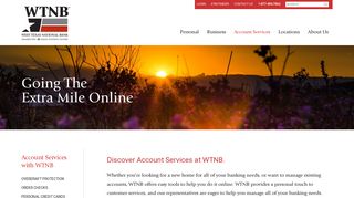 Account Services - West Texas National Bank