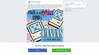CANVAS is the new ANGEL! If you haven't... - West Valley College ...