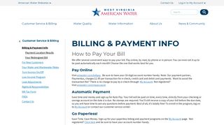 West Virginia > Customer Service & Billing > Billing ... - American Water