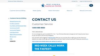 West Virginia > Customer Service & Billing > Contact ... - American Water