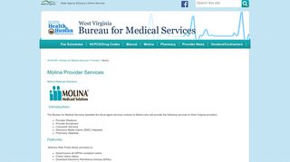 Molina Provider Services - West Virginia Department of Health and ...