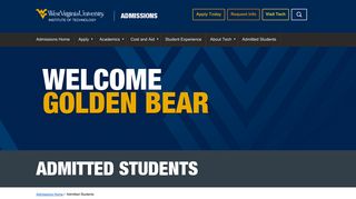 Admitted Students | WVU Tech Admissions | West Virginia University ...