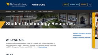 Student Technology Resources | Potomac State College Admissions ...