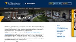 Online Student | Potomac State College Admissions | West Virginia ...