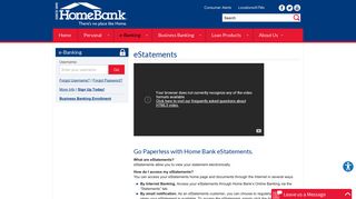eStatements | Home Bank
