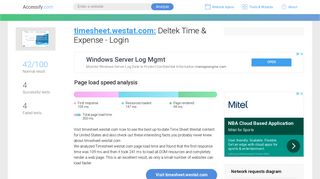 Access timesheet.westat.com. Deltek Time & Expense - Login