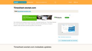 Time Sheet Westat (Timesheet.westat.com) - Deltek Time & Expense ...