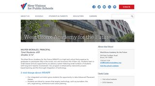 West Bronx Academy for the Future | New Visions for Public Schools