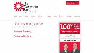 Online Banking Center | The Westchester Bank