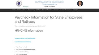 Paycheck Information for State Employees and Retirees