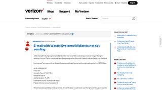 E-mail with Westel Systems/Midlands.net not sen... | Verizon ...