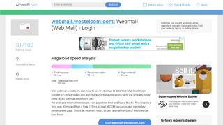 Access webmail.westelcom.com. Webmail (Web Mail) - Login