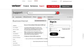 How can I find my Westell 7500 network's WEP key ... - Verizon
