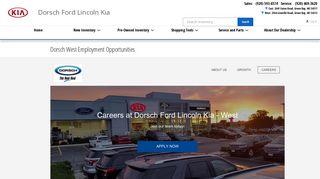 Dorsch West Employment Opportunities | Dorsch Ford Lincoln Kia