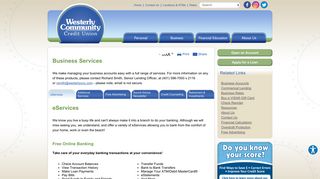 Westerly Community Credit Union eServices - Westerly Community ...