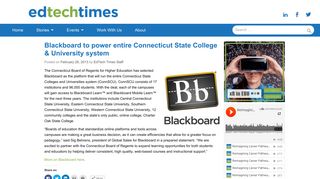 Blackboard to power entire Connecticut State College & University ...