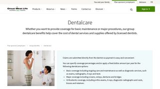 Dental Insurance for Group Dentalcare | Great-West Life in Canada