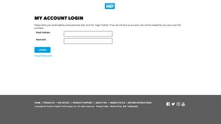 Western Digital US Online Store - Login