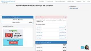 Western Digital Default Router Login and Password - Clean CSS