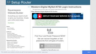 How to Login to the Western-Digital MyNet-N750 - SetupRouter