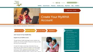 MyWHA Account - www.westernhealth.com - Western Health Advantage