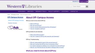 Off-Campus Access - Western Libraries - Western University