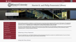 Remote Access | Harriet K. and Philip Pumerantz Library - Western ...