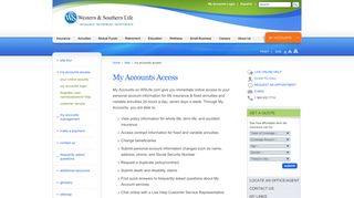 My Accounts Access › Help › WSLife.com - Western & Southern Life