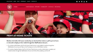 Print-At-Home Tickets – Western Sydney Wanderers Membership