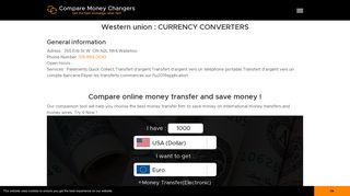 Western union : CURRENCY CONVERTERS- money transfer
