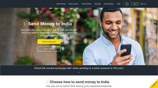 Send & Transfer Money to India | Western Union US