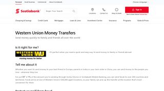 Western Union Money Transfers - Scotiabank