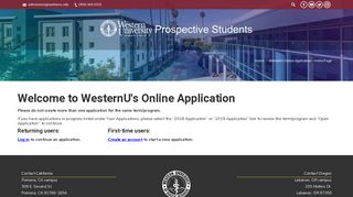 Welcome to WesternU's Online Application - Western University of ...