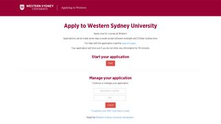 Apply to Western Sydney University - UAC