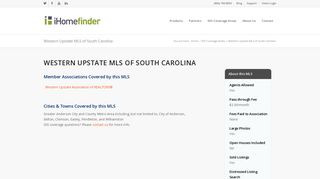IDX for Western Upstate MLS of South Carolina | iHomefinder