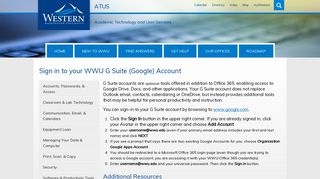 Sign in to your WWU G Suite (Google) Account | ATUS