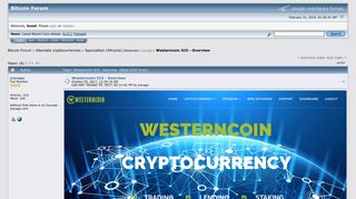 Westerncoin ICO - Overview - Bitcointalk