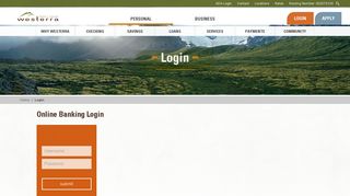 Login | Westerra Credit Union