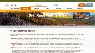 A Free Debit Card with Rewards | Westerra Credit Union