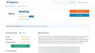 WestFax Reviews and Pricing - 2019 - Capterra