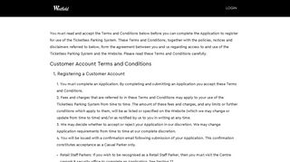 Terms + Conditions - Westfield PARK+, smarter parking with Westfield