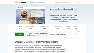 Westgatecruiseandtravel.com website. Westgate Cruise and Travel ...