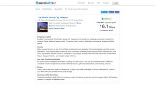 The Westin Jersey City, Newport - Hotel WiFi Test