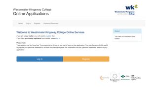 Online Applications | Westminster Kingsway College