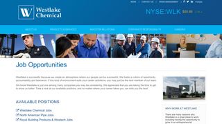 Job Opportunities | Westlake Chemical